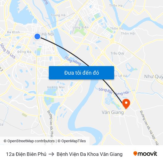 12a Điện Biên Phủ to Bệnh Viện Đa Khoa Văn Giang map