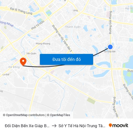 Đối Diện Bến Xe Giáp Bát - Giải Phóng to Sở Y Tế Hà Nội-Trung Tâm Y Tế Hà Đông map