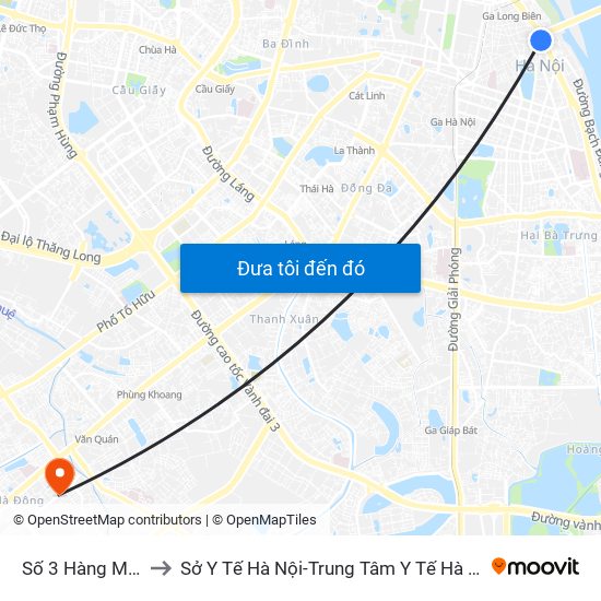 Số 3 Hàng Muối to Sở Y Tế Hà Nội-Trung Tâm Y Tế Hà Đông map