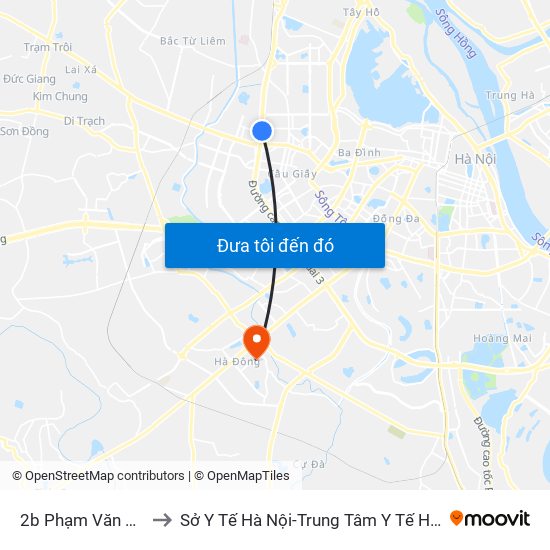 2b Phạm Văn Đồng to Sở Y Tế Hà Nội-Trung Tâm Y Tế Hà Đông map