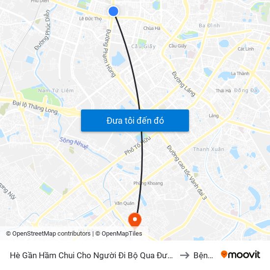 2b Phạm Văn Đồng to Bệnh Viện 103 map