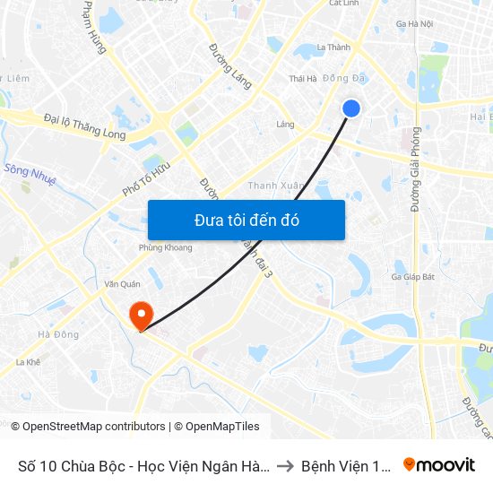 Công Ty In Thương Mại & Dịch Vụ Ngân Hàng - Số 10 Chùa Bộc to Bệnh Viện 103 map