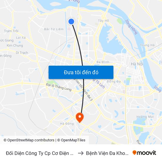 Đối Diện Công Ty Cp Cơ Điện Hn- Đường Đức Thắng to Bệnh Viện Đa Khoa Bình Minh 36 map