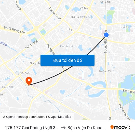 175-177 Giải Phóng (Ngã 3 Lê Thanh Nghị) to Bệnh Viện Đa Khoa Bình Minh 36 map