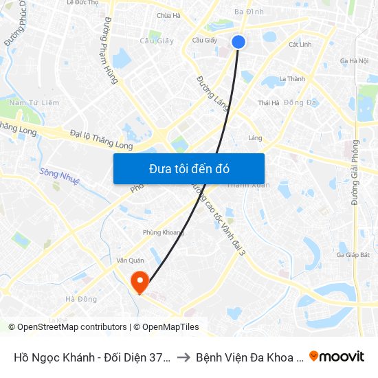 Hồ Ngọc Khánh - Đối Diện 37 Nguyễn Chí Thanh to Bệnh Viện Đa Khoa Bình Minh 36 map