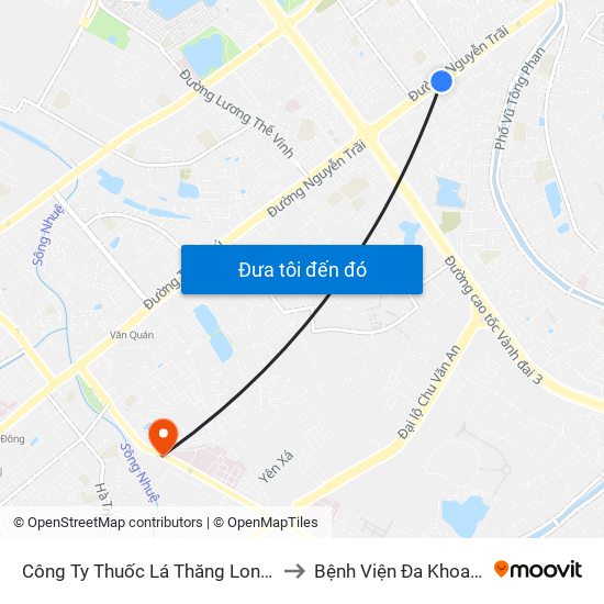 Công Ty Thuốc Lá Thăng Long - 235 Nguyễn Trãi to Bệnh Viện Đa Khoa Bình Minh 36 map