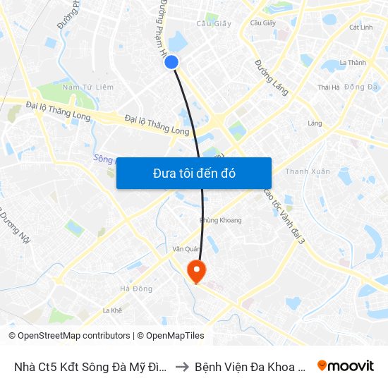 Nhà Ct5 Kđt Sông Đà Mỹ Đình - Phạm Hùng to Bệnh Viện Đa Khoa Bình Minh 36 map