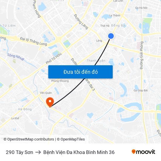 290 Tây Sơn to Bệnh Viện Đa Khoa Bình Minh 36 map