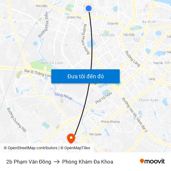 2b Phạm Văn Đồng to Phòng Khám Đa Khoa map