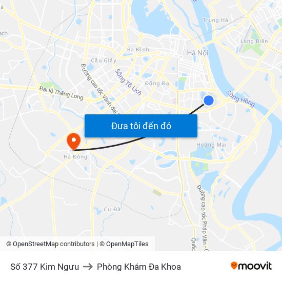 Số 377 Kim Ngưu to Phòng Khám Đa Khoa map