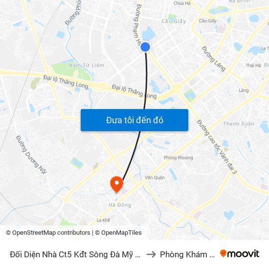 Đối Diện Nhà Ct5 Kđt Sông Đà Mỹ Đình - Phạm Hùng to Phòng Khám Đa Khoa map