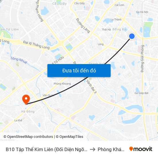 B10 Tập Thể Kim Liên (Đối Diện Ngõ 46b Phạm Ngọc Thạch) to Phòng Khám Đa Khoa map