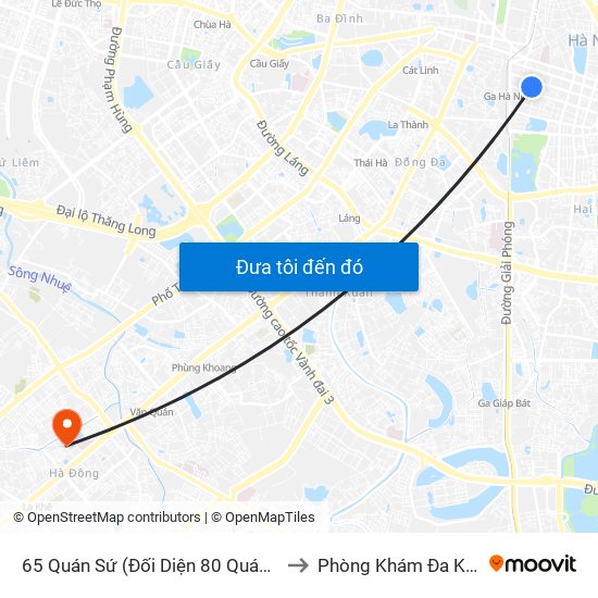 65 Quán Sứ (Đối Diện 80 Quán Sứ) to Phòng Khám Đa Khoa map