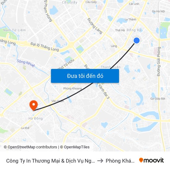 Công Ty In Thương Mại & Dịch Vụ Ngân Hàng - Số 10 Chùa Bộc to Phòng Khám Đa Khoa map