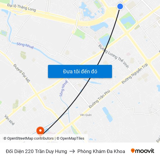 Đối Diện 220 Trần Duy Hưng to Phòng Khám Đa Khoa map