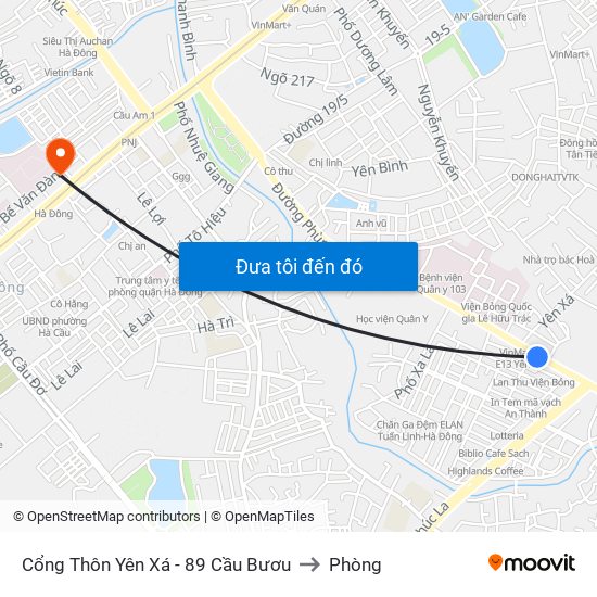 Cổng Thôn Yên Xá - 89 Cầu Bươu to Phòng map