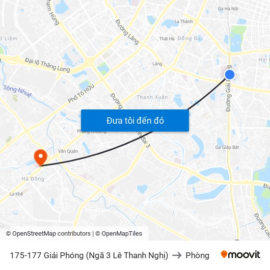 175-177 Giải Phóng (Ngã 3 Lê Thanh Nghị) to Phòng map