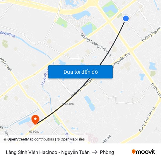 Làng Sinh Viên Hacinco - Nguyễn Tuân to Phòng map