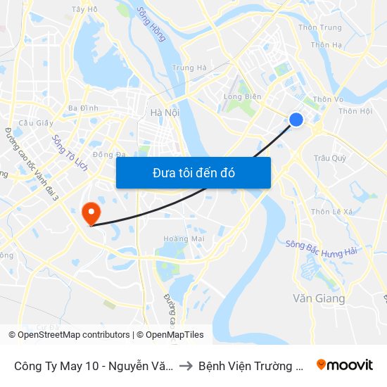 Công Ty May 10 - Nguyễn Văn Linh to Bệnh Viện Trường Giang map