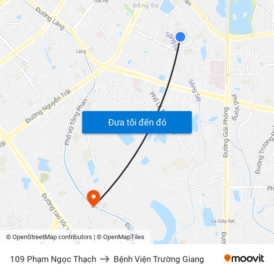 109 Phạm Ngọc Thạch to Bệnh Viện Trường Giang map