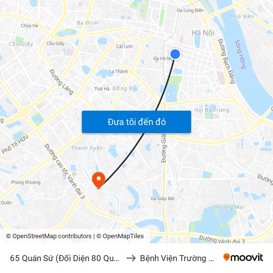 65 Quán Sứ (Đối Diện 80 Quán Sứ) to Bệnh Viện Trường Giang map