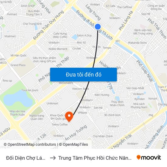 Đối Diện Chợ Láng Hạ B - 564 Đường Láng to Trung Tâm Phục Hồi Chức Năng-Làng Hòa Bình Thanh Xuân Khoa Khám Bệnh map