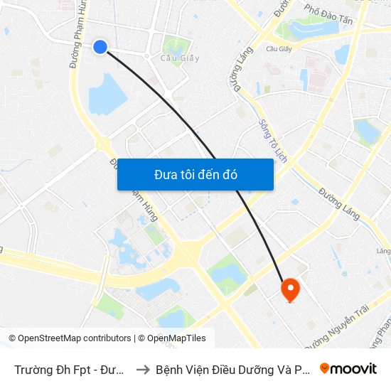 Trường Đh Fpt - Đường Tôn Thất Thuyết to Bệnh Viện Điều Dưỡng Và Phục Hồi Chức Năng Hà Nội map