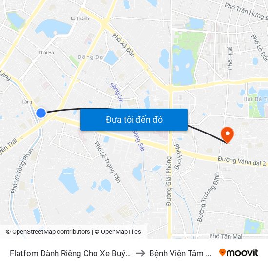 Flatfom Dành Riêng Cho Xe Buýt Trước Nhà 45 Đường Láng to Bệnh Viện Tâm Thần Mai Hương map