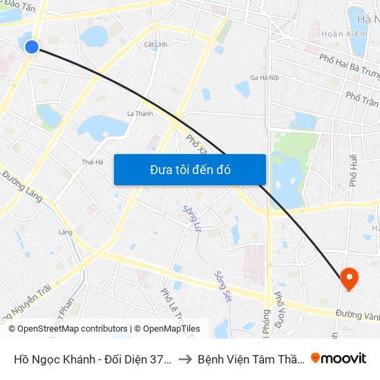 Hồ Ngọc Khánh - Đối Diện 37 Nguyễn Chí Thanh to Bệnh Viện Tâm Thần Mai Hương map