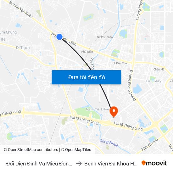 Đối Diện Đình Và Miếu Đồng Cổ (Thôn Nguyên Xá) - Đường 32 to Bệnh Viện Đa Khoa Hồng Ngọc Phúc Trường Minh map