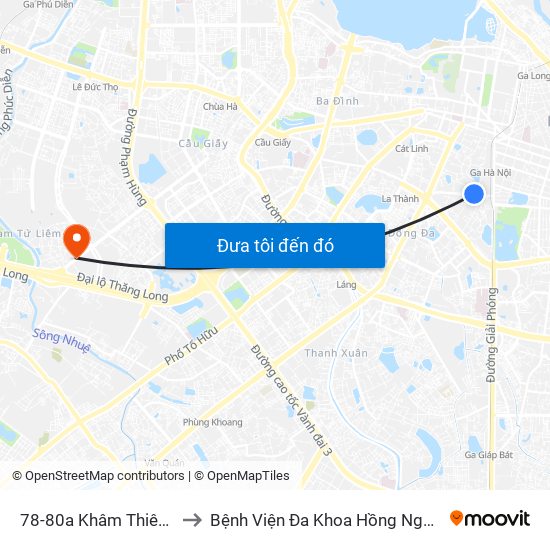 78-80a Khâm Thiên (Đối Diện 71) to Bệnh Viện Đa Khoa Hồng Ngọc Phúc Trường Minh map