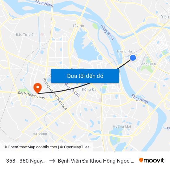 358 - 360 Nguyễn Văn Cừ to Bệnh Viện Đa Khoa Hồng Ngọc Phúc Trường Minh map