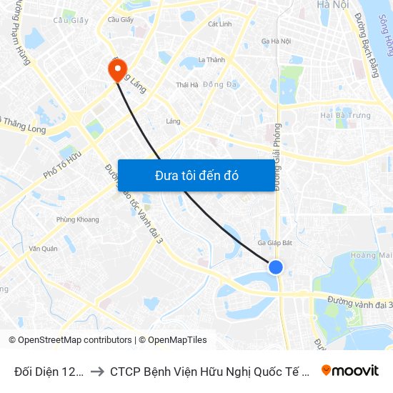 Đối Diện 1251 Giải Phóng to CTCP Bệnh Viện Hữu Nghị Quốc Tế Hà Nội Viện Thẩm Mỹ Quốc Tế DR.Han map