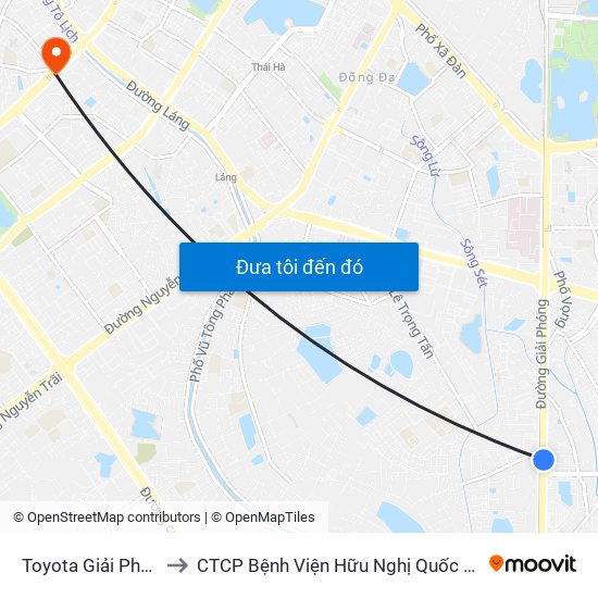 Toyota Giải Phóng - 807 Giải Phóng to CTCP Bệnh Viện Hữu Nghị Quốc Tế Hà Nội Viện Thẩm Mỹ Quốc Tế DR.Han map