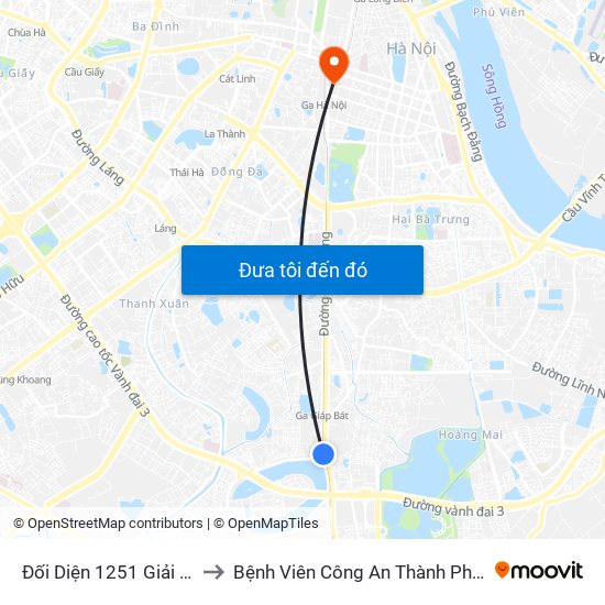 Đối Diện 1251 Giải Phóng to Bệnh Viên Công An Thành Phố Hà Nội map