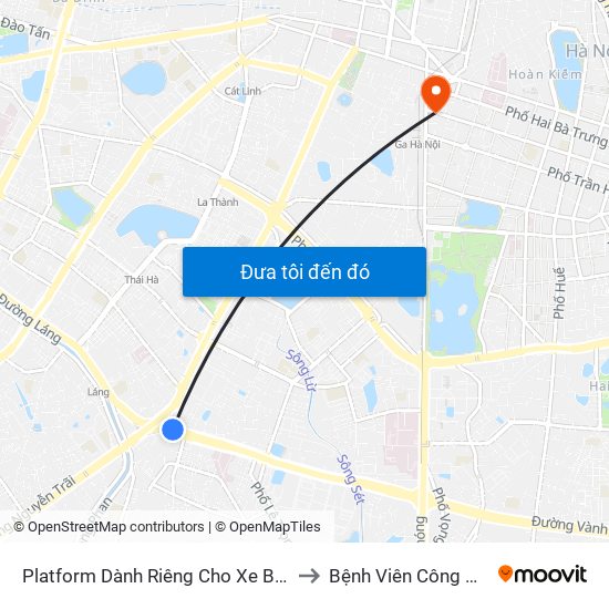 Platform Dành Riêng Cho Xe Buýt Trước Nhà 604 Trường Chinh to Bệnh Viên Công An Thành Phố Hà Nội map