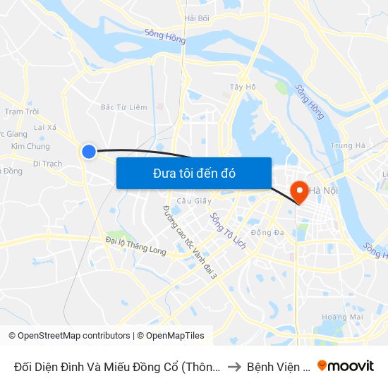 Đối Diện Đình Và Miếu Đồng Cổ (Thôn Nguyên Xá) - Đường 32 to Bệnh Viện Công An map