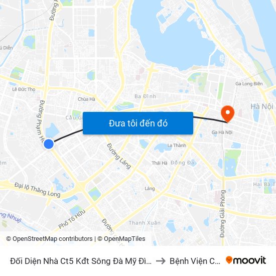 Đối Diện Nhà Ct5 Kđt Sông Đà Mỹ Đình - Phạm Hùng to Bệnh Viện Công An map