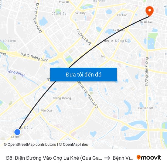 Đối Diện Đường Vào Chợ La Khê (Qua Ga Metro La Khê) - 405 Quang Trung (Hà Đông) to Bệnh Viện Công An map