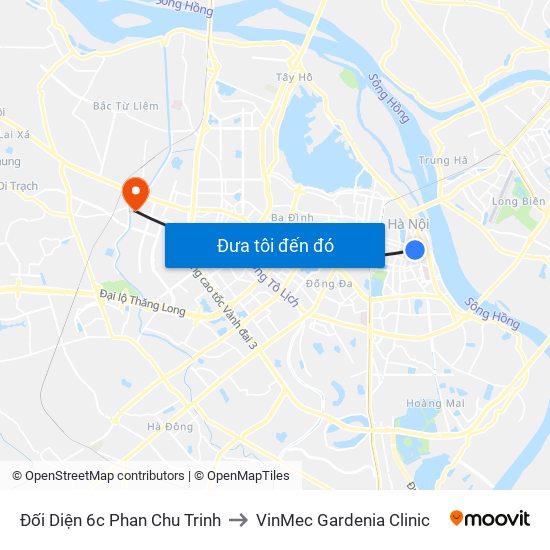 Đối Diện 6c Phan Chu Trinh to VinMec Gardenia Clinic map