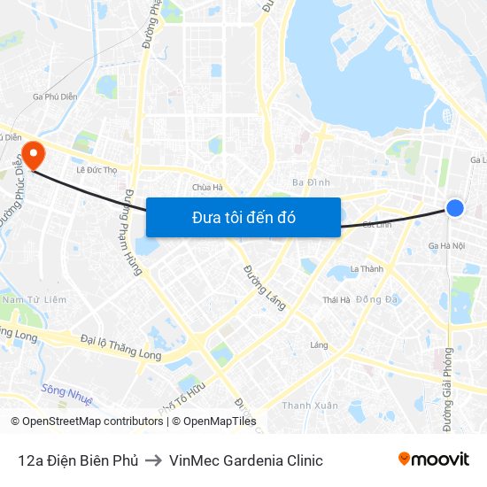 12a Điện Biên Phủ to VinMec Gardenia Clinic map