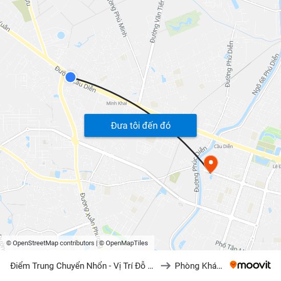 Điểm Trung Chuyển Nhổn - Vị Trí Đỗ Tuyến 20, 29, 32 (Chiều Sơn Tây - Hà Nội)- Đường 32 to Phòng Khám VinMec Gardenia map