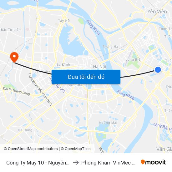 Công Ty May 10 - Nguyễn Văn Linh to Phòng Khám VinMec Gardenia map