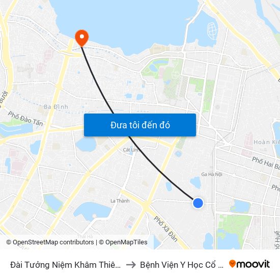 Đài Tưởng Niệm Khâm Thiên - 45 Khâm Thiên to Bệnh Viện Y Học Cổ Truyền Nam Á map