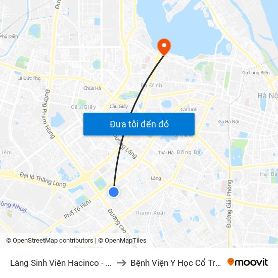 Làng Sinh Viên Hacinco - Nguyễn Tuân to Bệnh Viện Y Học Cổ Truyền Nam Á map