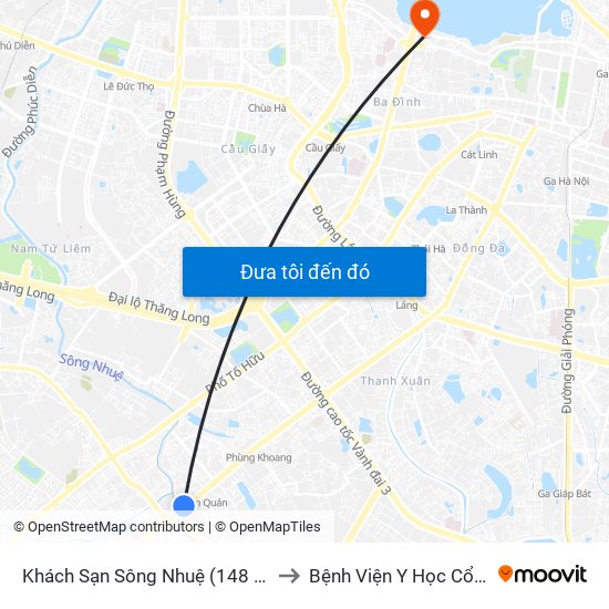 Khách Sạn Sông Nhuệ (148 Trần Phú- Hà Đông) to Bệnh Viện Y Học Cổ Truyền Nam Á map