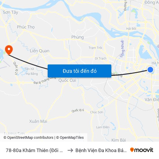 78-80a Khâm Thiên (Đối Diện 71) to Bệnh Viện Đa Khoa Bảo Long map