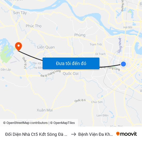 Đối Diện Nhà Ct5 Kđt Sông Đà Mỹ Đình - Phạm Hùng to Bệnh Viện Đa Khoa Bảo Long map