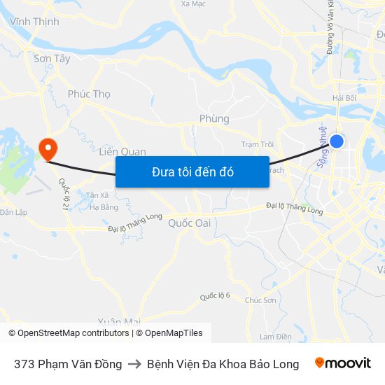 373 Phạm Văn Đồng to Bệnh Viện Đa Khoa Bảo Long map