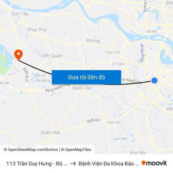 113 Trần Duy Hưng - Bộ Khcn to Bệnh Viện Đa Khoa Bảo Long map